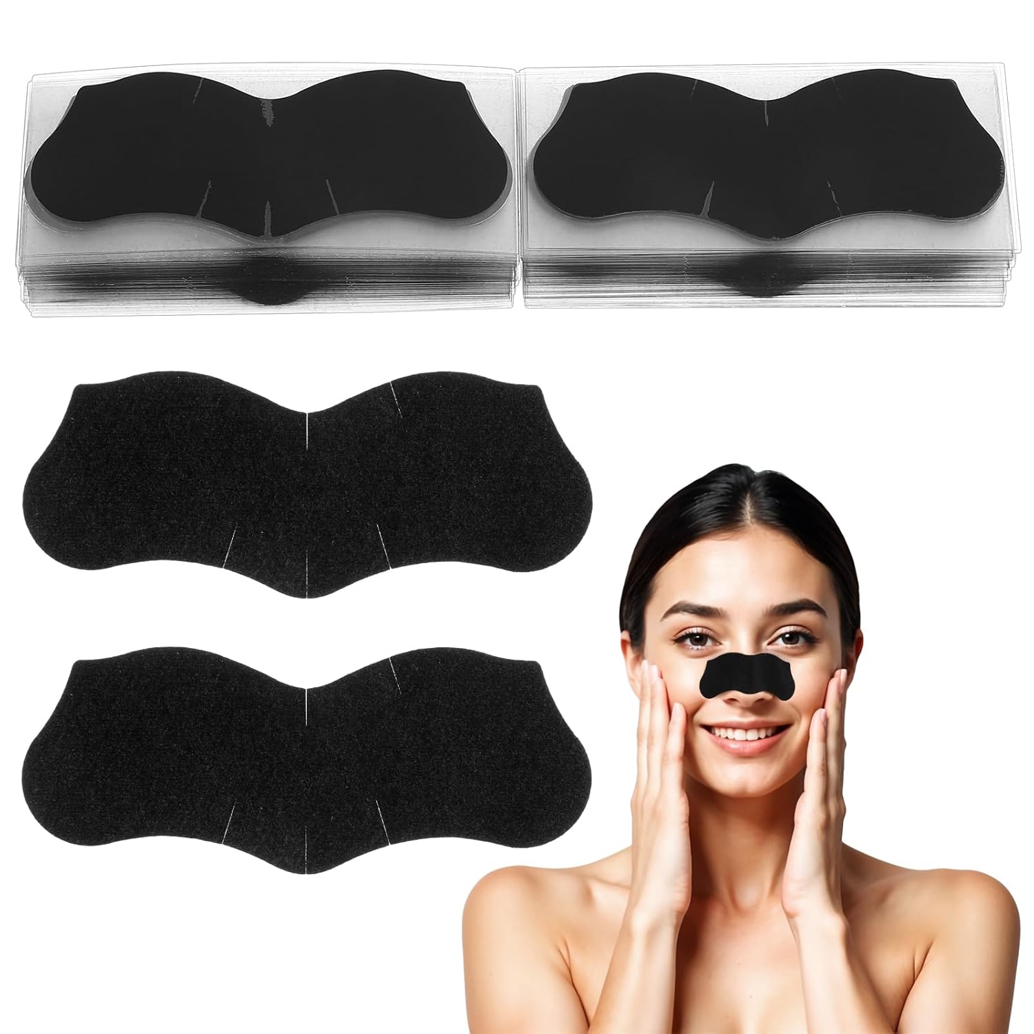 Charcoal Pore Strip - 15 ชิ้น แผ่นทำความสะอาดรูขุมขนด้วยถ่านไม้ไผ่ กำจัดสิวเสี้ยนบริเวณจมูก ทำความสะอาดล้ำลึก ควบคุมสิวเสี้ยนได้อย่างมีประสิทธิภาพ