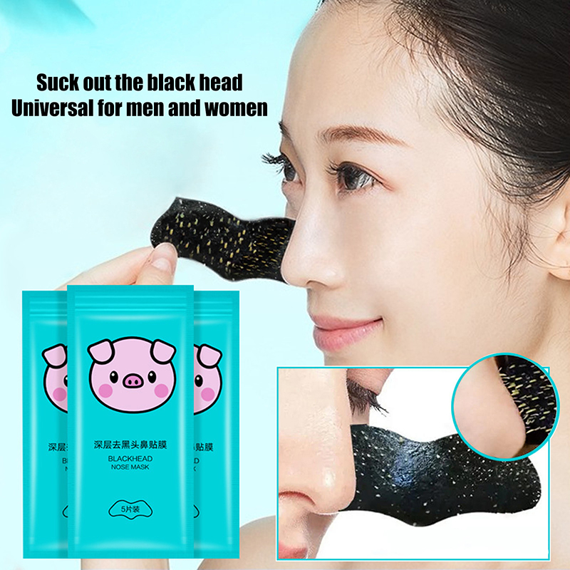 Charcoal Pore Strip - แผ่นลอกสิวเสี้ยนจากถ่านไม้ไผ่ 5/15/25/50 ชิ้น ทำความสะอาดรูขุมขนอย่างล้ำลึก ลดสิวเสี้ยน ดูแลผิวหน้าให้เรียบเนียน