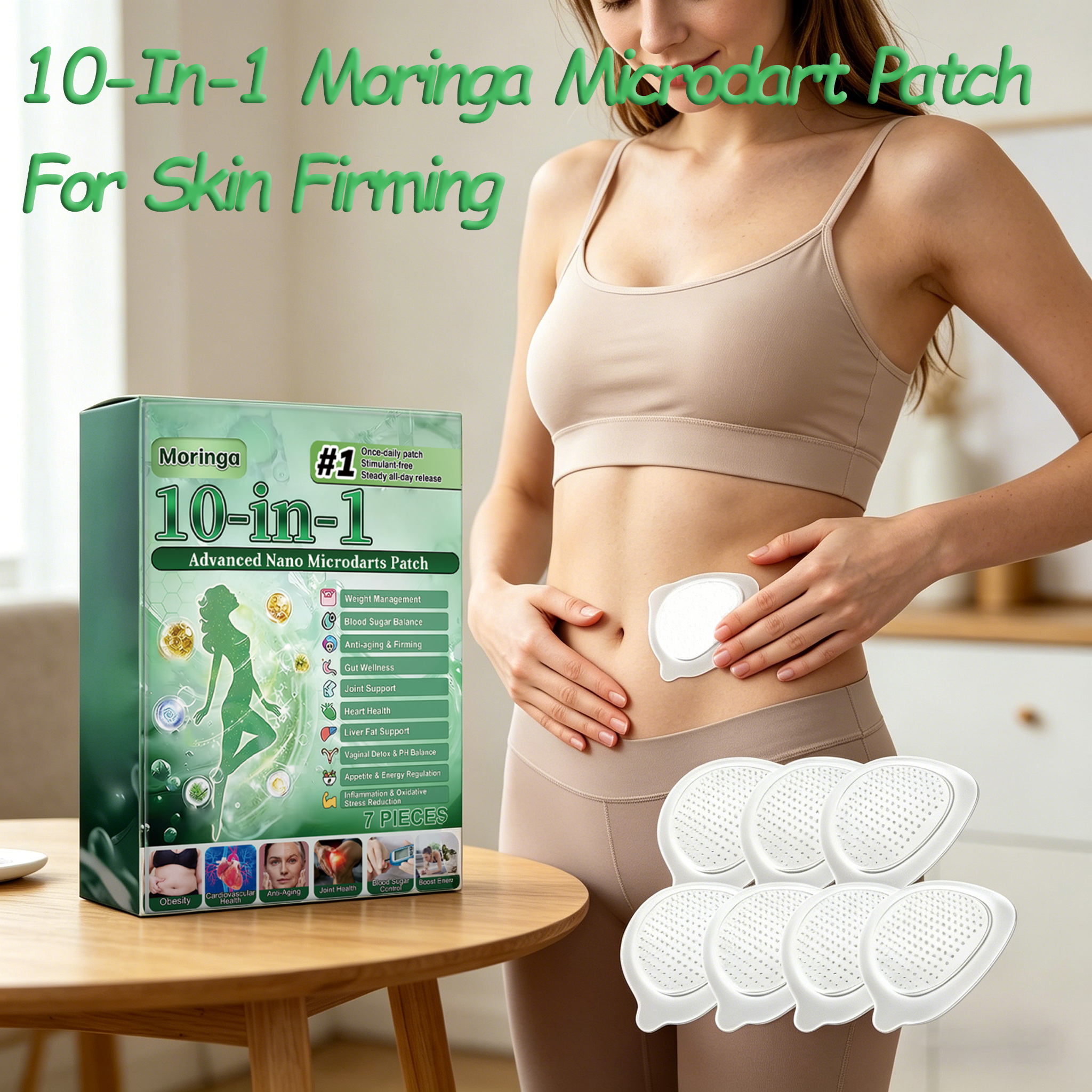 Skincare Natur E - แผ่นแปะสมุนไพรโมริงก้า 10in1 ไมโครดาร์ท นาโนเทคโนโลยี บำรุงสุขภาพร่างกาย สารสกัดจากสมุนไพรธรรมชาติ