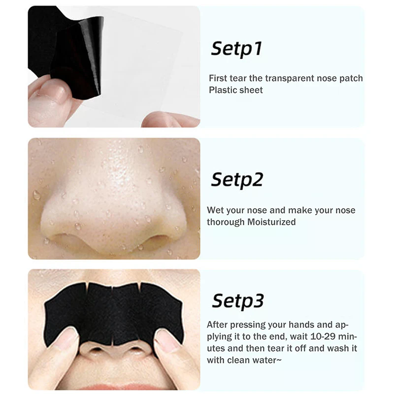 Charcoal Pore Strip - แผ่นลอกสิวเสี้ยนจากถ่านไม้ไผ่ 5/15/25/50 ชิ้น ทำความสะอาดรูขุมขนอย่างล้ำลึก ลดสิว ดูแลผิวหน้าให้เรียบเนียน