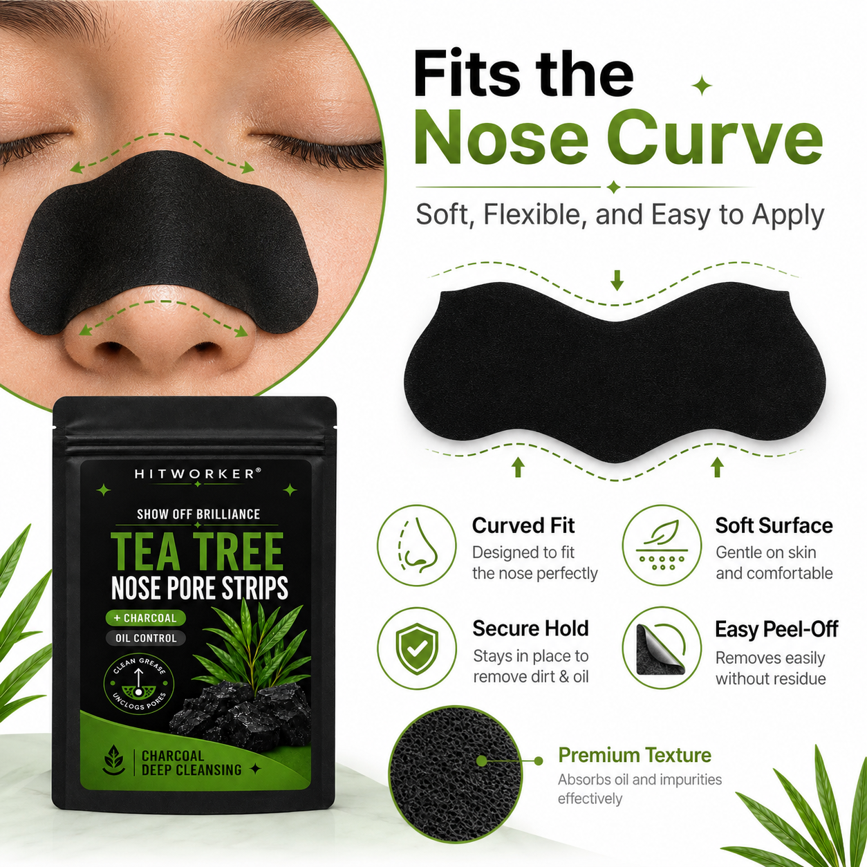 แผ่นแปะจมูกกำจัดสิวเสี้ยน 20 ช - Charcoal Pore Strip บทวิจารณ์และราคา