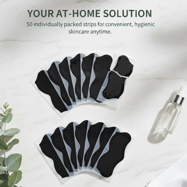 50 ชิ้น แผ่นมาส์กกำจัดสิวเสี้ย - Charcoal Pore Strip บทวิจารณ์และราคา