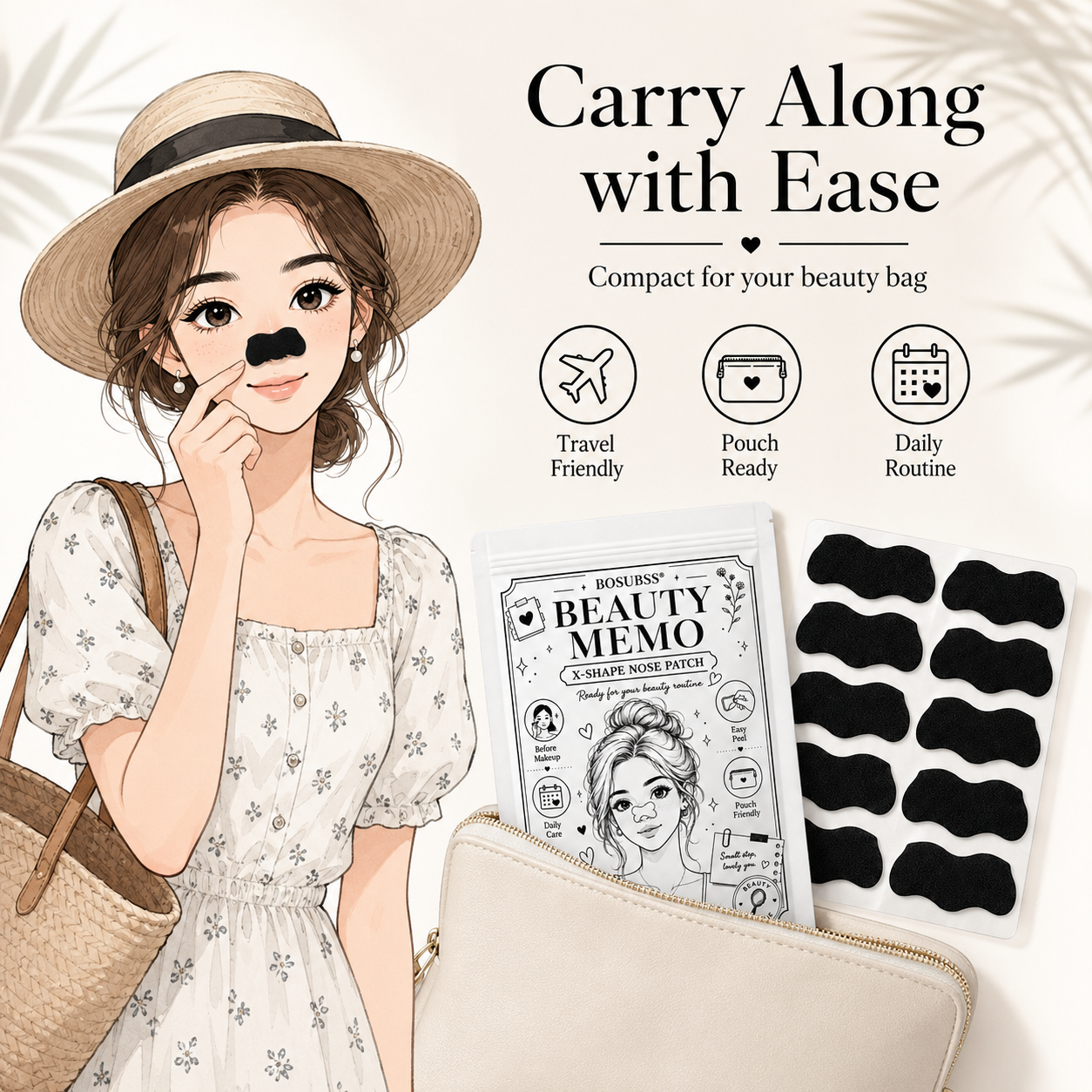 แผ่นดูดซับสิวเสี้ยนบริเวณจมูก  - Charcoal Pore Strip บทวิจารณ์และราคา