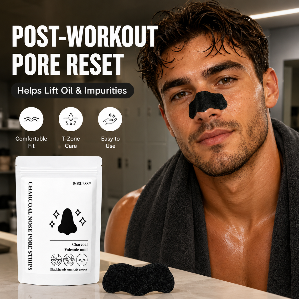 แผ่นลอกสิวเสี้ยนชาโคลทีทรี สำห - Charcoal Pore Strip บทวิจารณ์และราคา