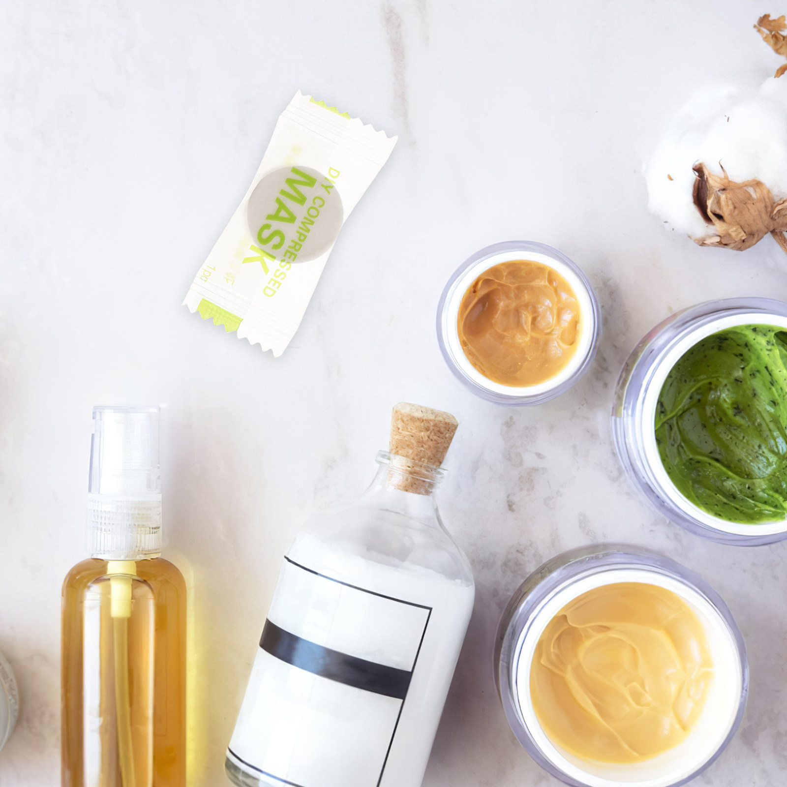50 ชิ้น ผ้าไหมอัดแน่นมาส์กหน้า - Skincare Natur E บทวิจารณ์และราคา