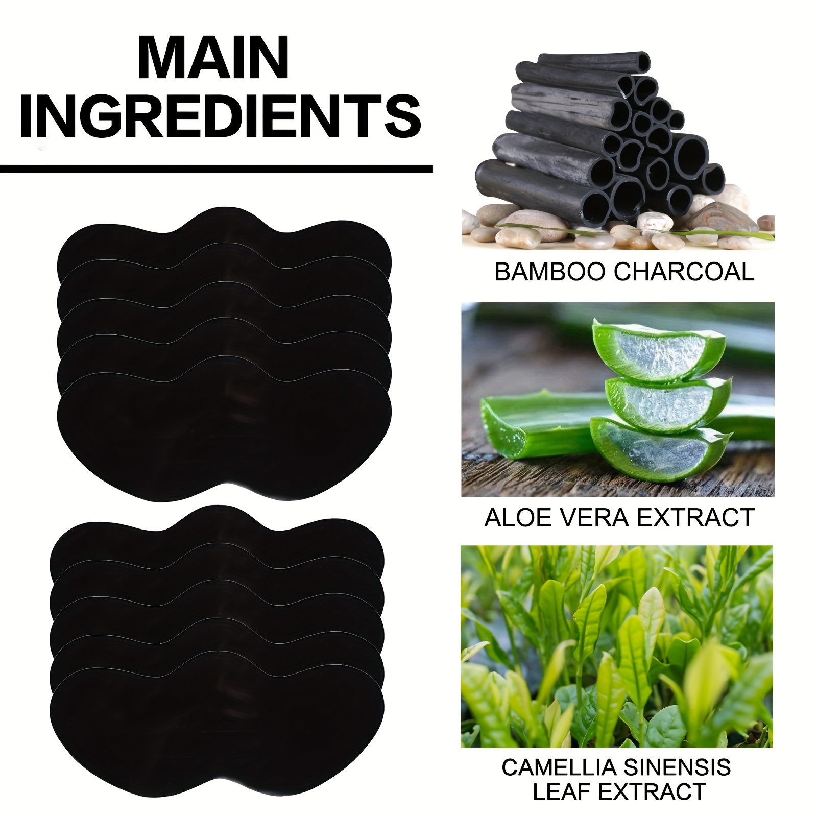 แผ่นลอกสิวเสี้ยนบริเวณจมูก 10/ - Charcoal Pore Strip บทวิจารณ์และราคา