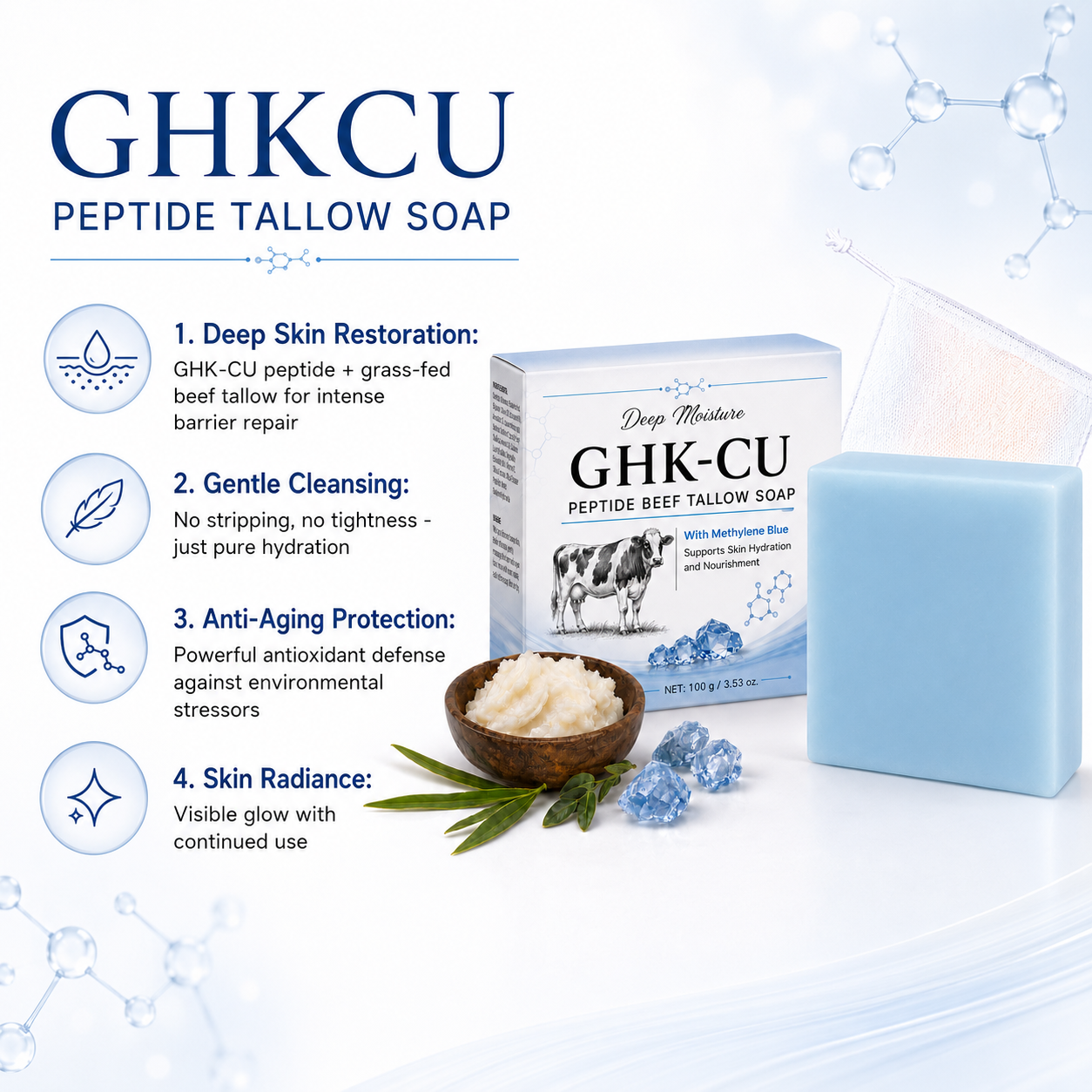 สบู่ GHK-Cu เปปไทด์ สำหรับผิวห - Skincare Natur E บทวิจารณ์และราคา