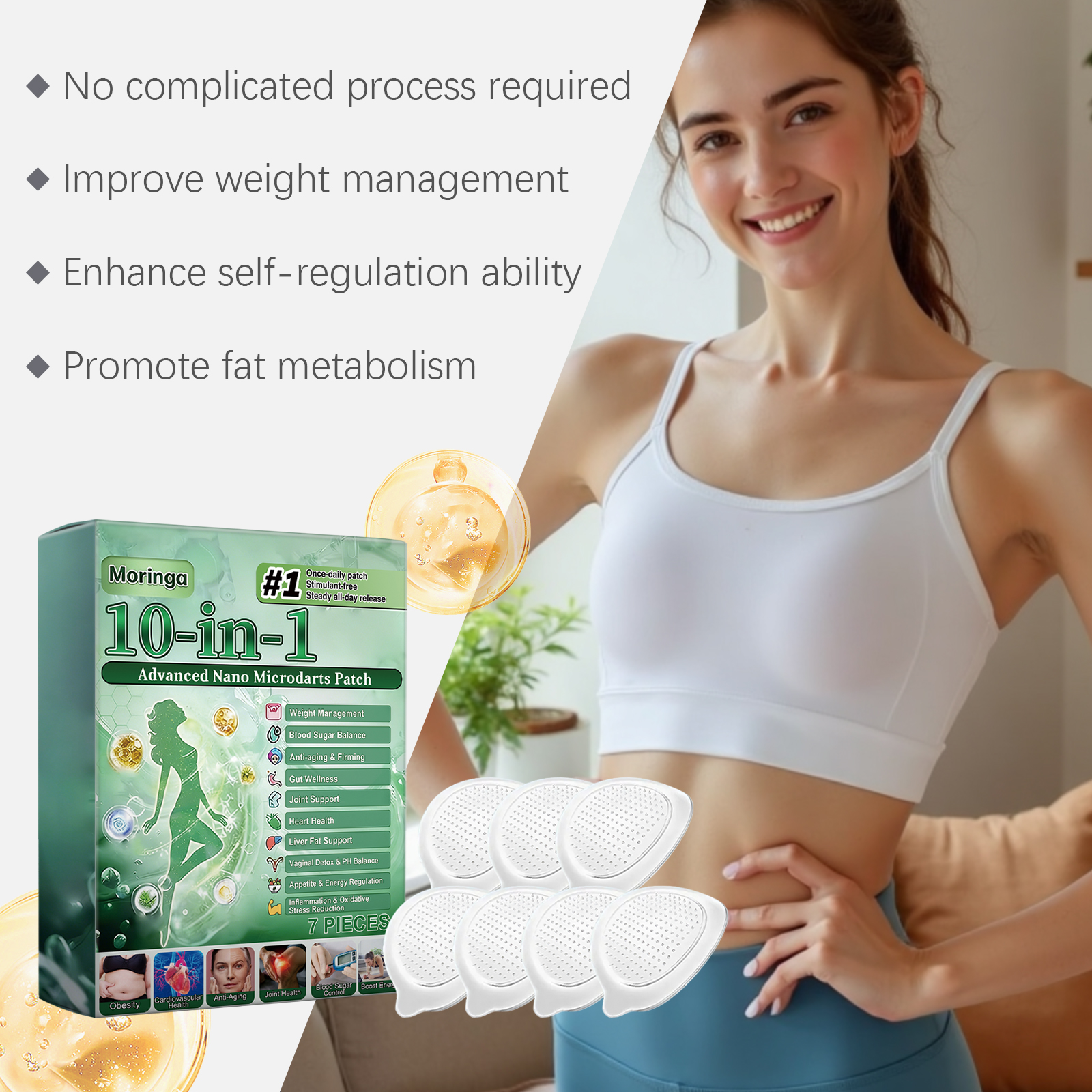 แผ่นแปะสมุนไพรโมริงก้า 10in1 ไ - Skincare Natur E บทวิจารณ์และราคา