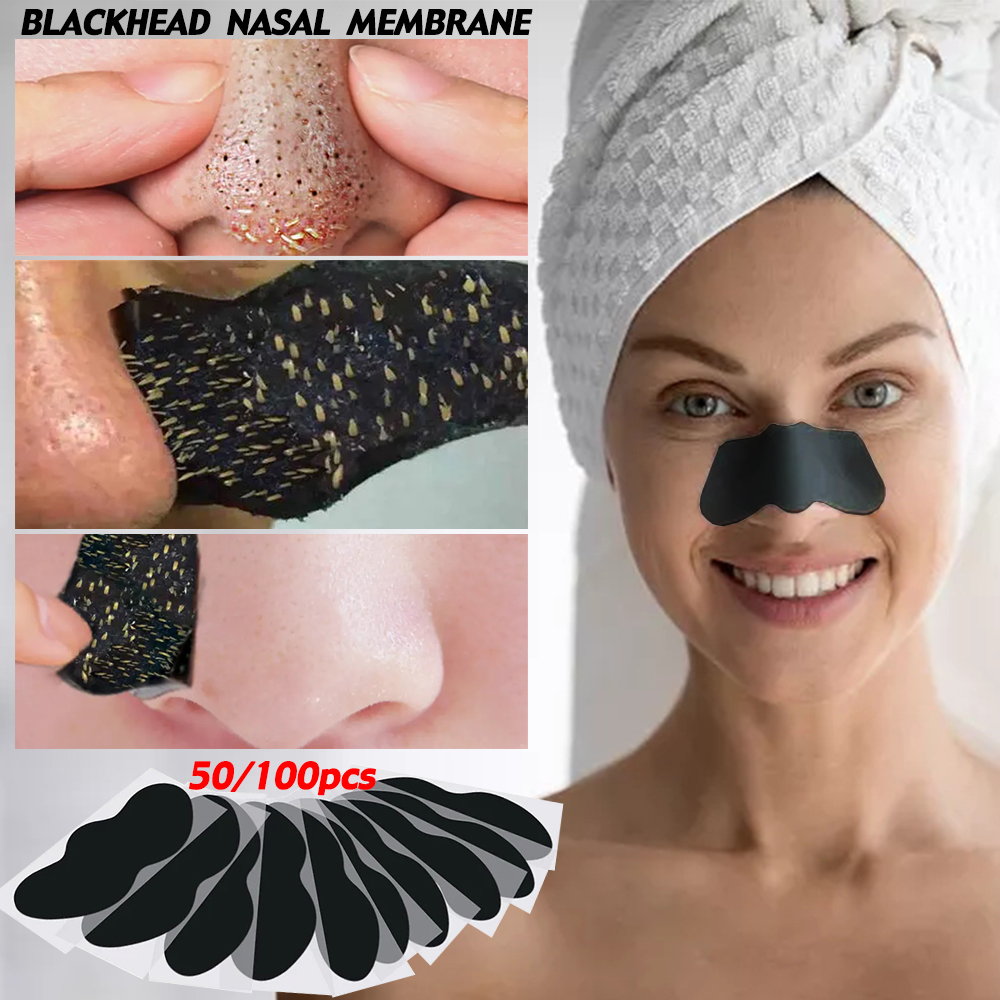 ใหม่ 10-100pcs Unisex Blackhea - Charcoal Pore Strip บทวิจารณ์และราคา