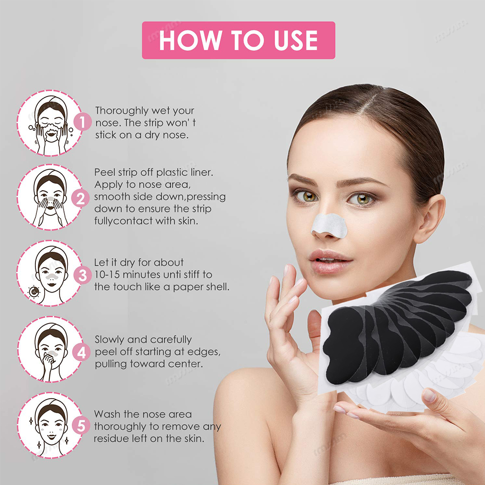 ใหม่ 10-100pcs Unisex Blackhea - Charcoal Pore Strip บทวิจารณ์และราคา