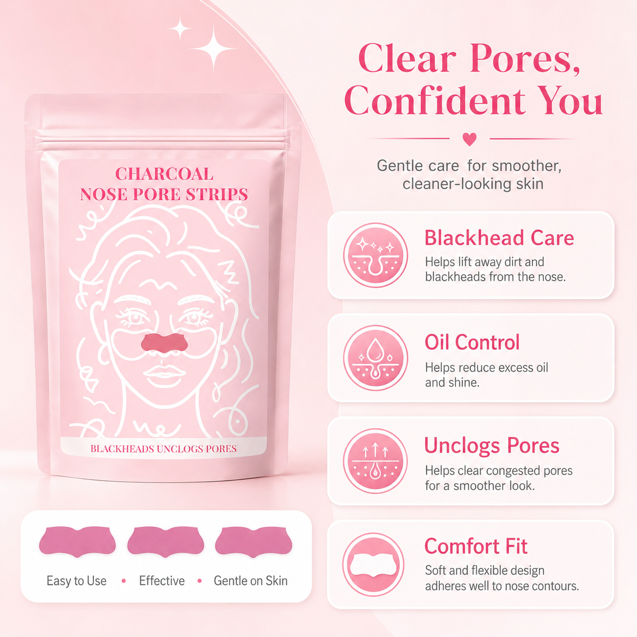 แผ่นแปะจมูกกำจัดสิวเสี้ยน 10/2 - Charcoal Pore Strip บทวิจารณ์และราคา