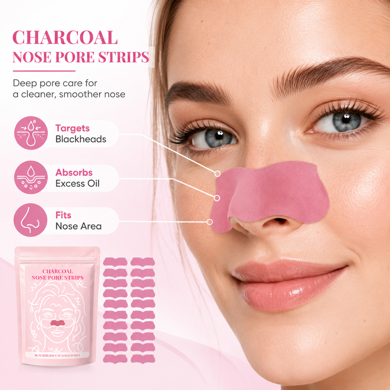 แผ่นแปะจมูกกำจัดสิวเสี้ยน 10/2 - Charcoal Pore Strip บทวิจารณ์และราคา