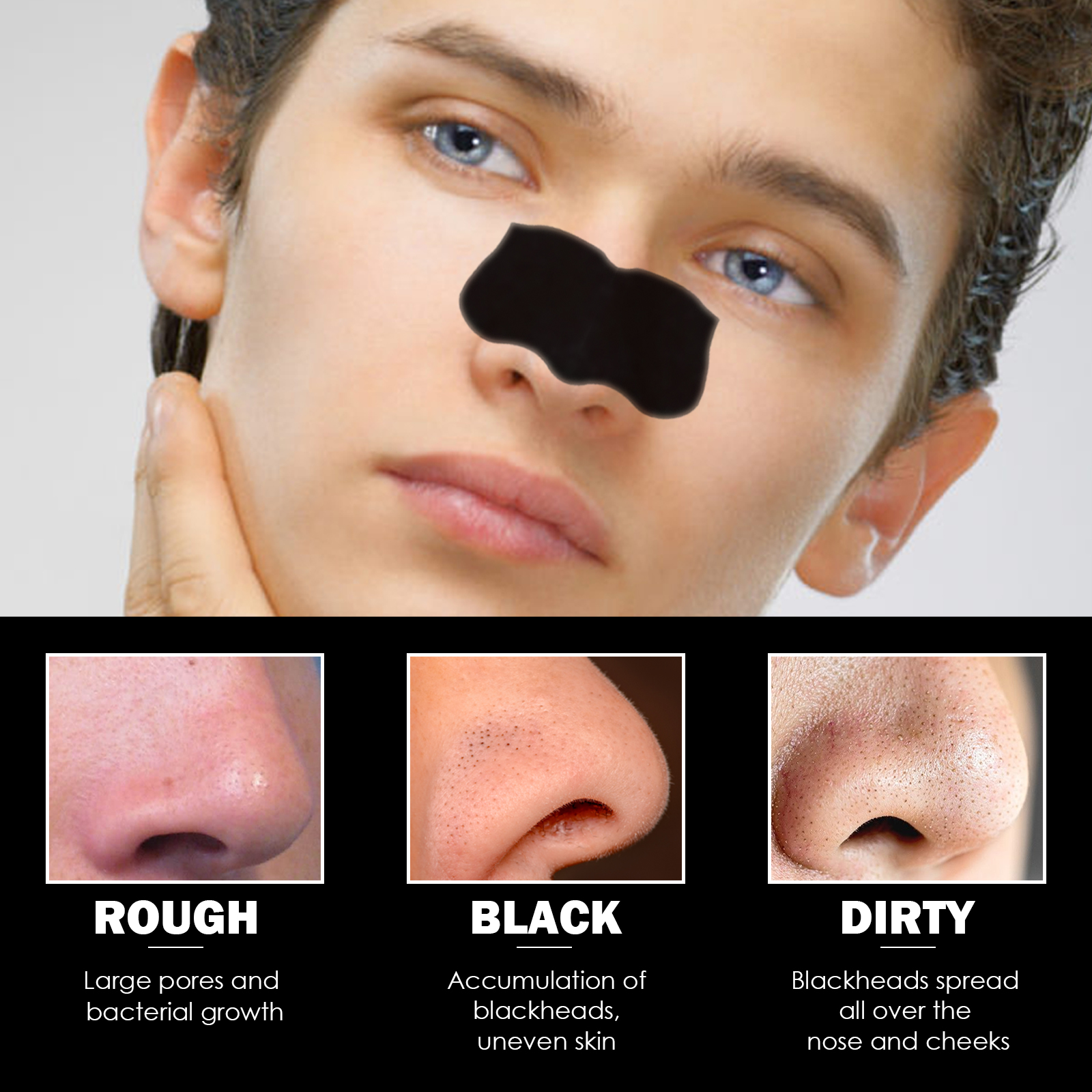 แผ่นลอกสิวเสี้ยนถ่านไม้ไผ่สำหร - Charcoal Pore Strip บทวิจารณ์และราคา