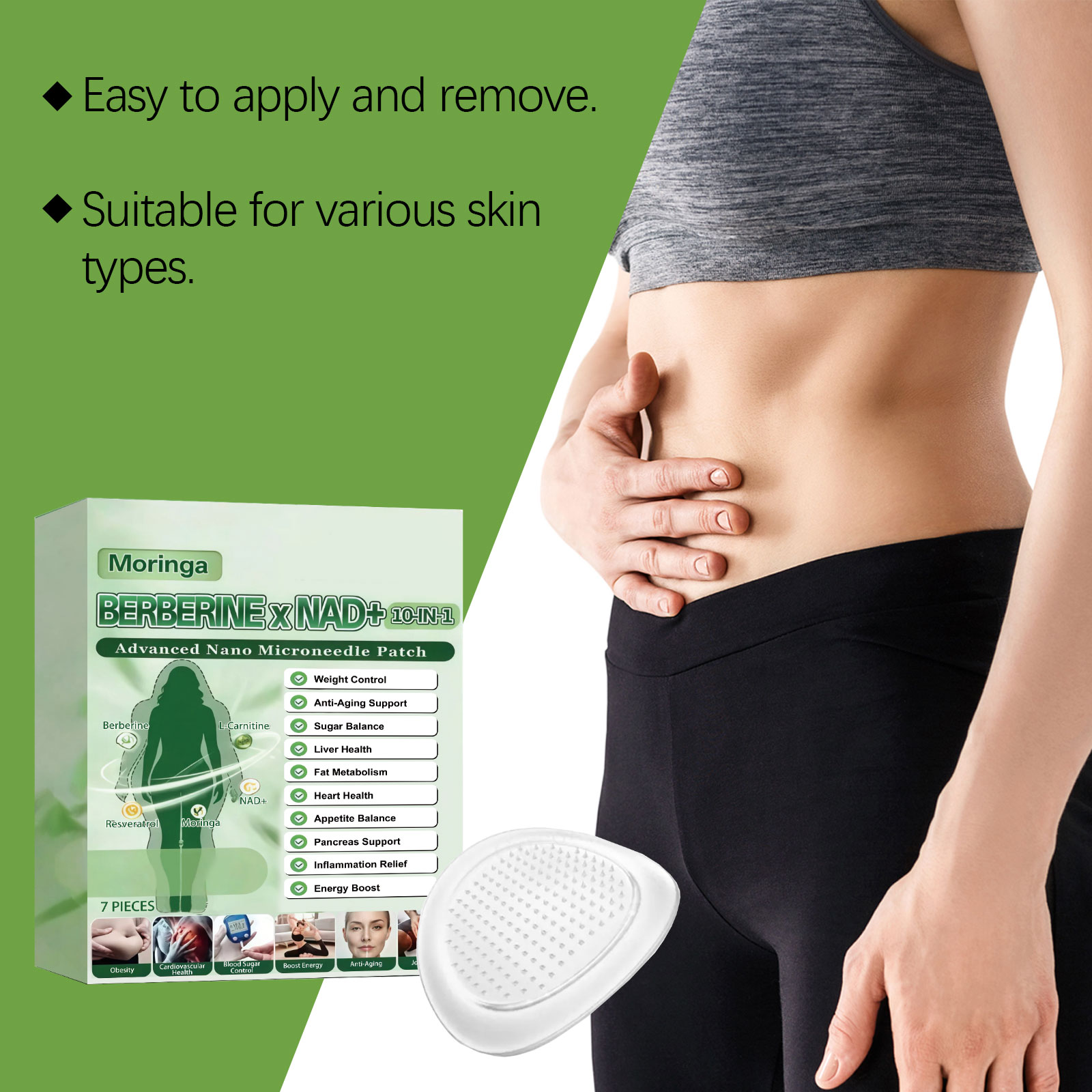 แผ่นแปะไมโครนีดเดิล 10 in 1 สำ - Skincare Natur E บทวิจารณ์และราคา
