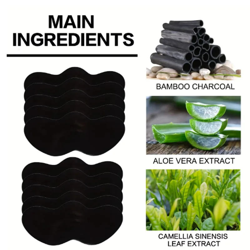 แผ่นลอกสิวเสี้ยนสีดำ 10/20/50  - Charcoal Pore Strip บทวิจารณ์และราคา